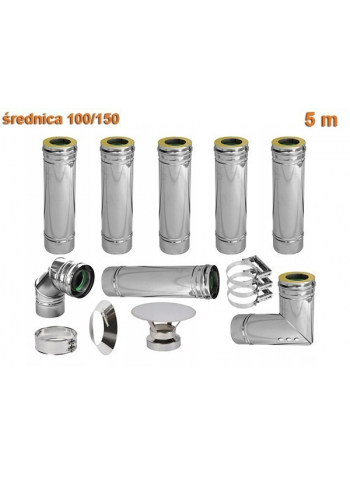 KOMIN izolowany 100/150 5 m piece kondensacyjne